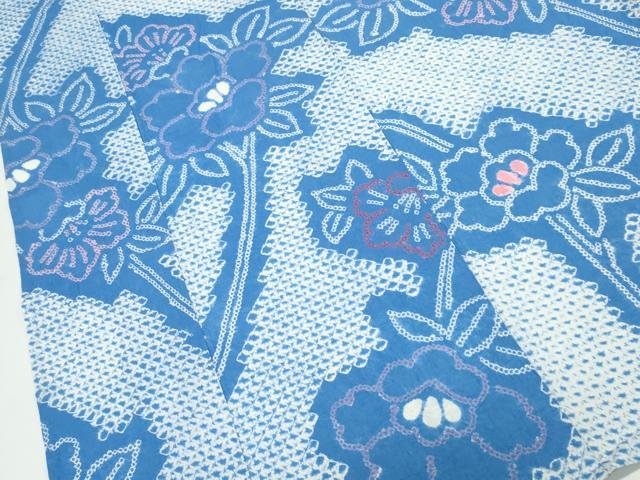 平和屋着物∴夏物 浴衣 有松鳴海絞り 牡丹 綿 逸品 CAAY4620ng