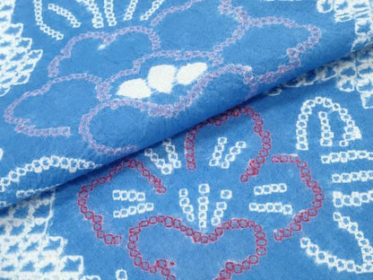 平和屋着物∴夏物 浴衣 有松鳴海絞り 牡丹 綿 逸品 CAAY4620ng