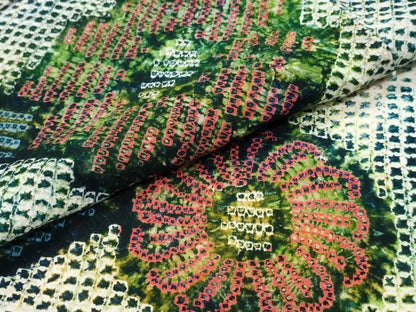 平和屋着物∴夏物 浴衣 有松鳴海絞り 舞花文 綿 逸品 CAAY4622ng
