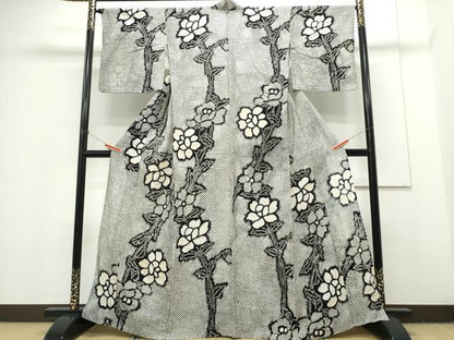 平和屋着物∴夏物 浴衣 有松鳴海絞り 枝牡丹 綿 逸品 CAAY4624ng