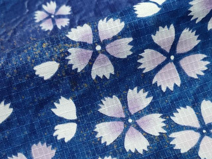 平和屋着物∴夏物 浴衣 綿紅梅 舞桜 金彩 綿 逸品 CAAY4627ng