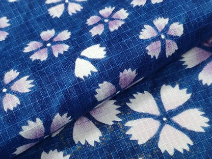 平和屋着物∴夏物 浴衣 綿紅梅 舞桜 金彩 綿 逸品 CAAY4627ng
