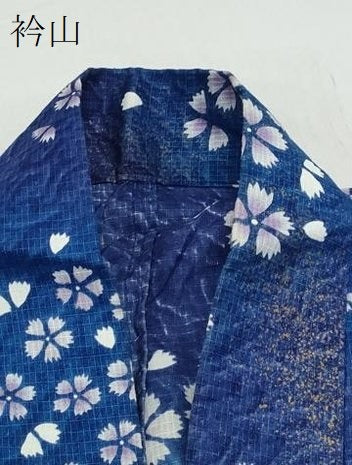平和屋着物∴夏物 浴衣 綿紅梅 舞桜 金彩 綿 逸品 CAAY4627ng
