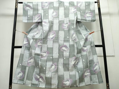 平和屋着物∴夏物 浴衣 跳兎 立波文 綿 逸品 CAAY4628ng