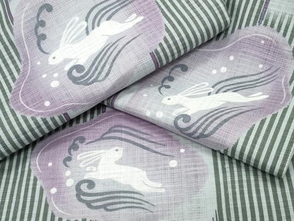 平和屋着物∴夏物 浴衣 跳兎 立波文 綿 逸品 CAAY4628ng