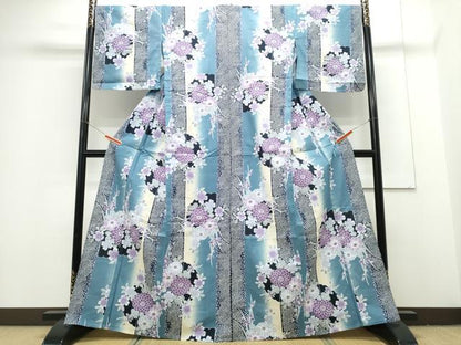 平和屋着物∴夏物 浴衣 花束文 綿 逸品 CAAY4631ng