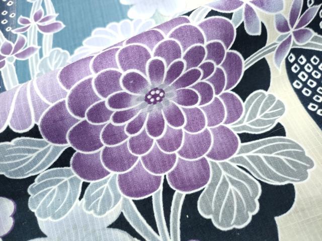 平和屋着物∴夏物 浴衣 花束文 綿 逸品 CAAY4631ng