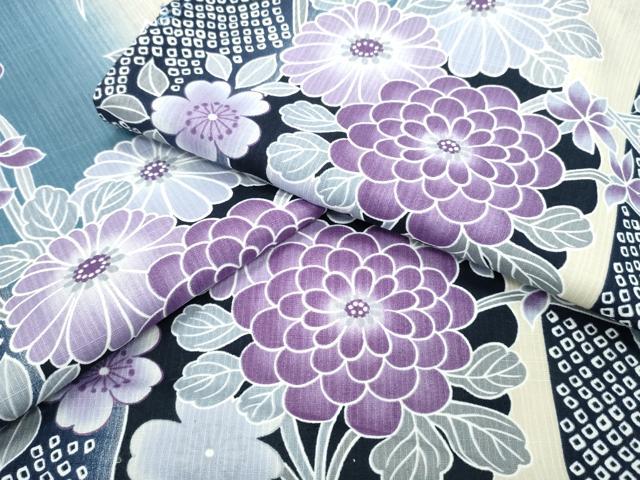 平和屋着物∴夏物 浴衣 花束文 綿 逸品 CAAY4631ng