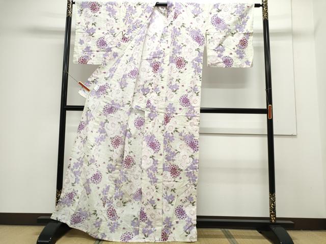 平和屋着物∴夏物 浴衣 花尽し 綿 逸品 CAAY4632ng