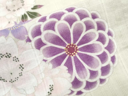 平和屋着物∴夏物 浴衣 花尽し 綿 逸品 CAAY4632ng