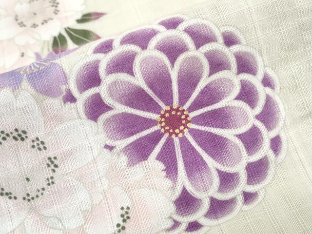平和屋着物∴夏物 浴衣 花尽し 綿 逸品 CAAY4632ng