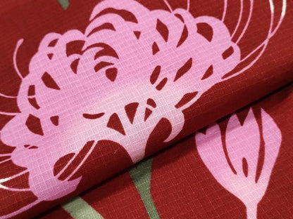 平和屋着物∴夏物 浴衣 綿紅梅 彼岸花 綿 逸品 CAAY4634ng