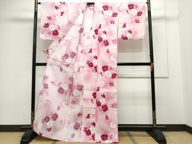 平和屋着物∴夏物 松田聖子 SEIKOMATSUDA 浴衣 舞花文 綿 逸品 CAAY4636ng
