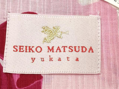平和屋着物∴夏物 松田聖子 SEIKOMATSUDA 浴衣 舞花文 綿 逸品 CAAY4636ng