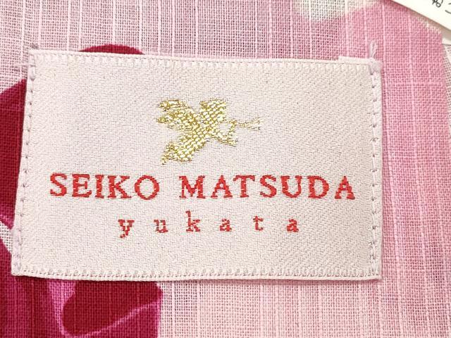 平和屋着物∴夏物 松田聖子 SEIKOMATSUDA 浴衣 舞花文 綿 逸品 CAAY4636ng