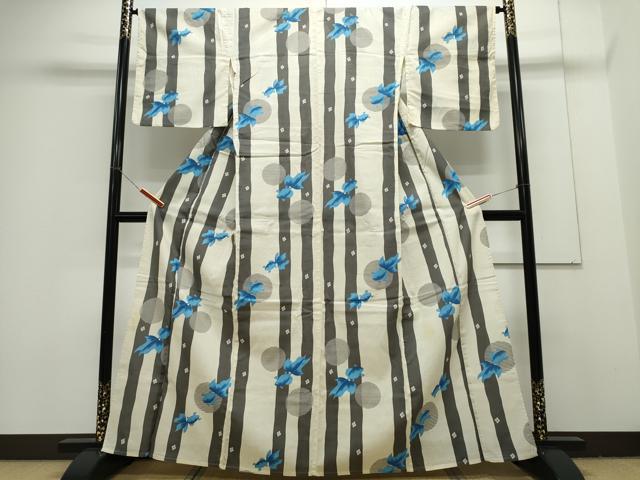 平和屋着物∴夏物 浴衣 綿紅梅 金魚 間道 綿 逸品 CAAY4638ng