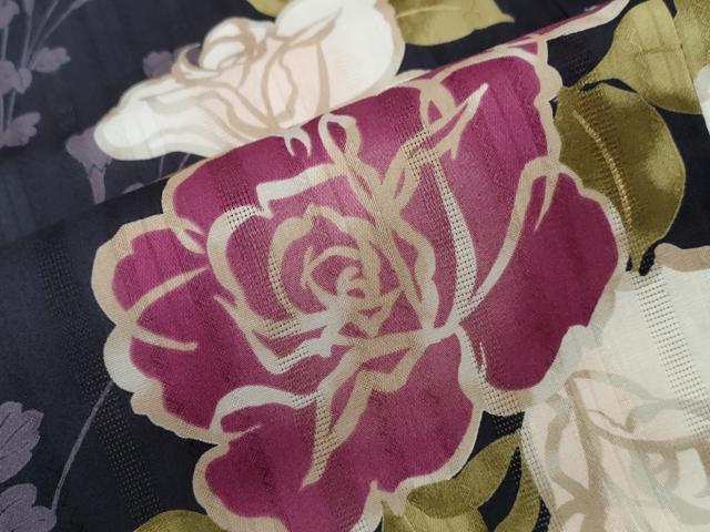 平和屋着物∴夏物 浴衣 薔薇 金彩 綿 逸品 CAAY4639ng