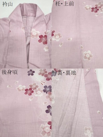 平和屋着物∴夏物 浴衣 舞桜跳兎 金彩 綿 逸品 CAAY4640ng
