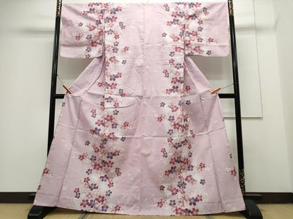 平和屋着物∴夏物 浴衣 舞桜跳兎 金彩 綿 逸品 CAAY4640ng