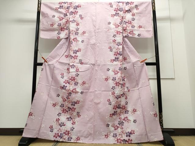 平和屋着物∴夏物 浴衣 舞桜跳兎 金彩 綿 逸品 CAAY4640ng