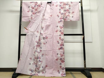 平和屋着物∴夏物 浴衣 舞桜跳兎 金彩 綿 逸品 CAAY4640ng