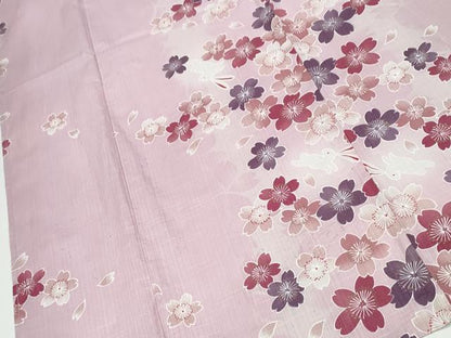 平和屋着物∴夏物 浴衣 舞桜跳兎 金彩 綿 逸品 CAAY4640ng