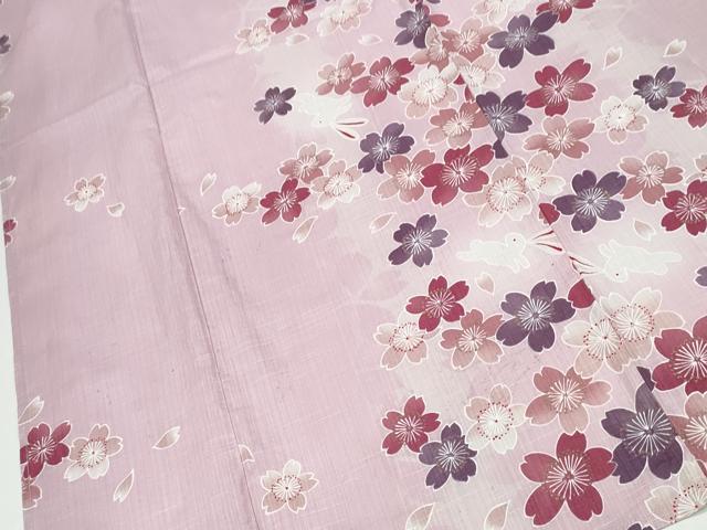 平和屋着物∴夏物 浴衣 舞桜跳兎 金彩 綿 逸品 CAAY4640ng