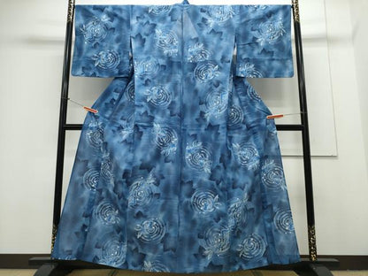 平和屋着物∴夏物 浴衣・小紋兼用 綿絽 金魚 渦巻文様 綿 逸品 CAAY4643ng