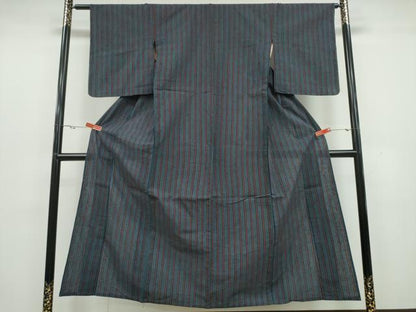 平和屋着物∴夏物　阿波しじら織　浴衣　間道　綿　逸品　CAAY4645ng