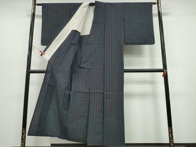 平和屋着物∴夏物　阿波しじら織　浴衣　間道　綿　逸品　CAAY4645ng