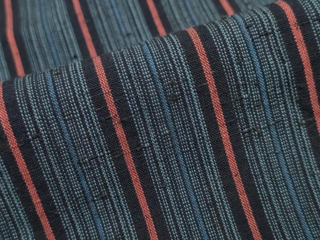 平和屋着物∴夏物　阿波しじら織　浴衣　間道　綿　逸品　CAAY4645ng
