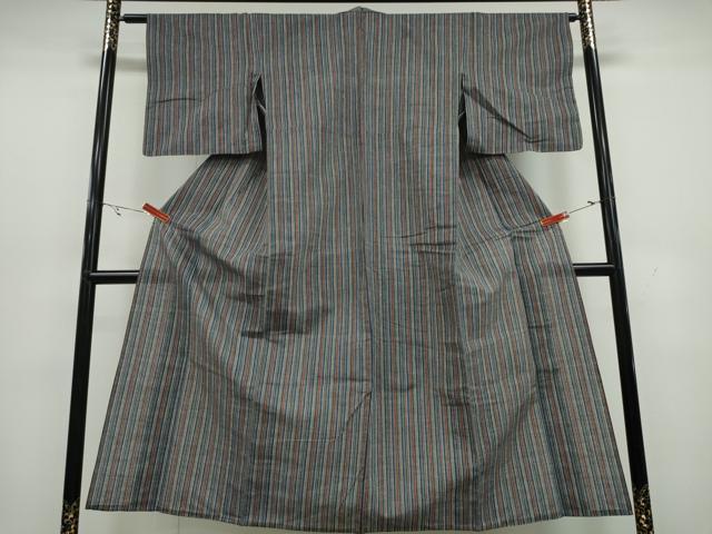 平和屋着物∴夏物 阿波しじら織 浴衣 縞 逸品 CAAY4646ng
