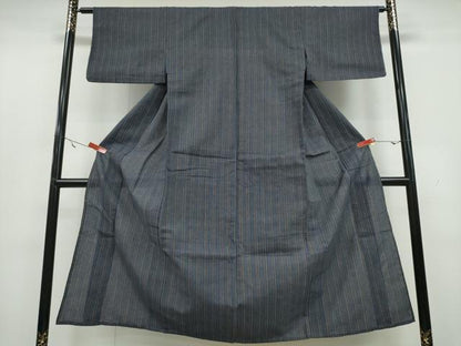 平和屋着物∴夏物 阿波しじら織 浴衣 縞 綿 逸品 CAAY4648ng