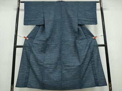平和屋着物∴夏物 浴衣 横段文 綿麻 逸品 CAAY4649ng