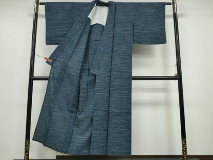 平和屋着物∴夏物 浴衣 横段文 綿麻 逸品 CAAY4649ng
