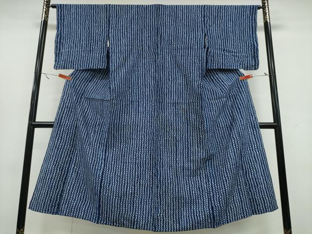 平和屋着物∴夏物 浴衣 有松鳴海絞り よろけ縞 綿 逸品 CAAY4650ng
