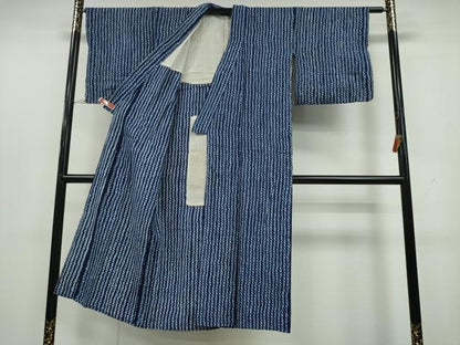 平和屋着物∴夏物 浴衣 有松鳴海絞り よろけ縞 綿 逸品 CAAY4650ng
