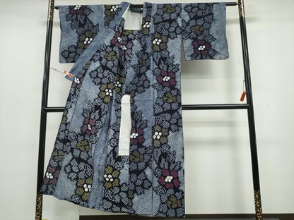 平和屋着物∴夏物 浴衣 有松鳴海絞り 舞花文 綿 逸品 CAAY4652