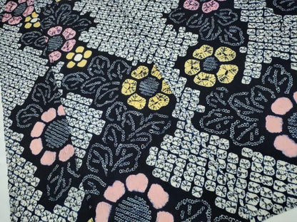 平和屋着物∴夏物　浴衣　有松鳴海絞り　菊文　綿　逸品　CAAY4654ng
