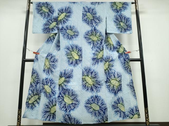 平和屋着物∴夏物 浴衣 有松鳴海絞り 舞菊文 綿 逸品 CAAY4655