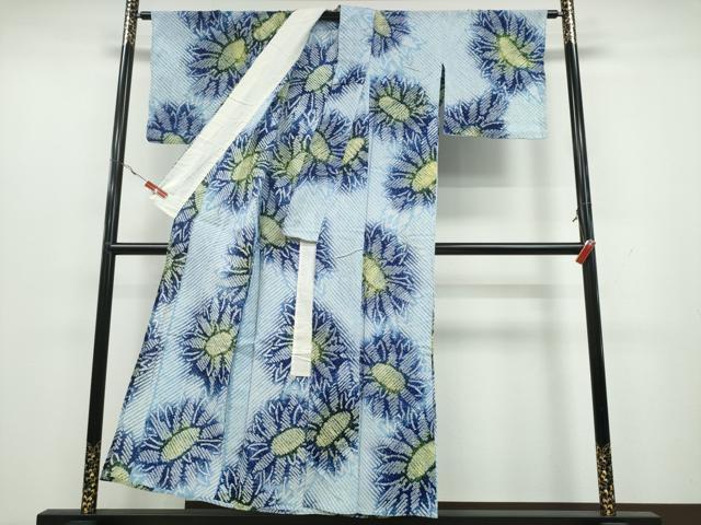 平和屋着物∴夏物 浴衣 有松鳴海絞り 舞菊文 綿 逸品 CAAY4655