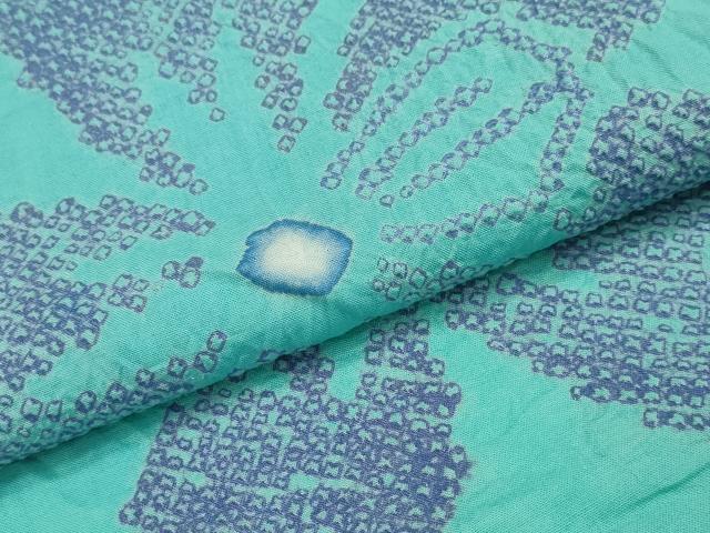 平和屋着物∴夏物 浴衣 有松鳴海絞り 舞花文 綿 逸品 CAAY4656ng