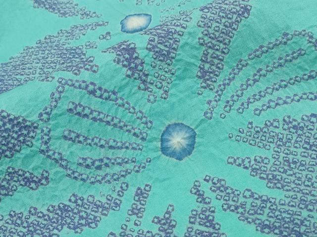 平和屋着物∴夏物 浴衣 有松鳴海絞り 舞花文 綿 逸品 CAAY4656ng