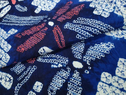 平和屋着物∴夏物 浴衣 有松鳴海絞り トンボ 蜻蛉 流水文 綿 逸品 CAAY4657ng