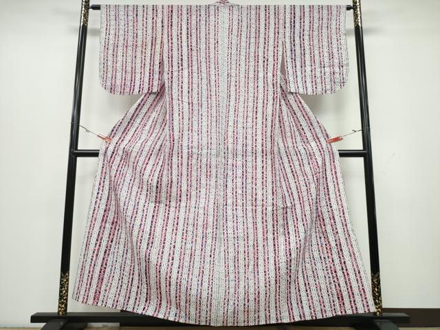 平和屋着物∴夏物 浴衣 有松鳴海絞り よろけ縞 綿 逸品 CAAY4660ng
