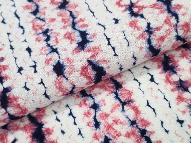 平和屋着物∴夏物 浴衣 有松鳴海絞り よろけ縞 綿 逸品 CAAY4660ng
