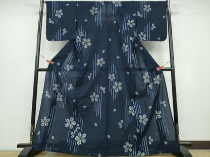 平和屋着物∴夏物 浴衣 有松鳴海絞り 舞花文 逸品 未使用 CAAY4667ng