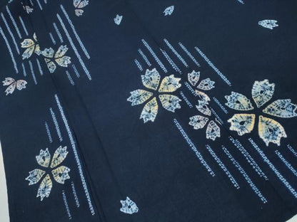 平和屋着物∴夏物 浴衣 有松鳴海絞り 舞花文 逸品 未使用 CAAY4667ng