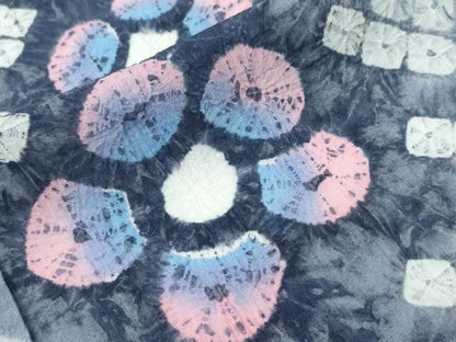 平和屋着物∴夏物　浴衣　有松鳴海絞り　斜線舞花文　綿　逸品　未使用　CAAY4669ng