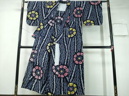 平和屋着物∴夏物 浴衣 有松鳴海絞り 水車枝垂れ柳 綿 逸品 CAAY4670ng